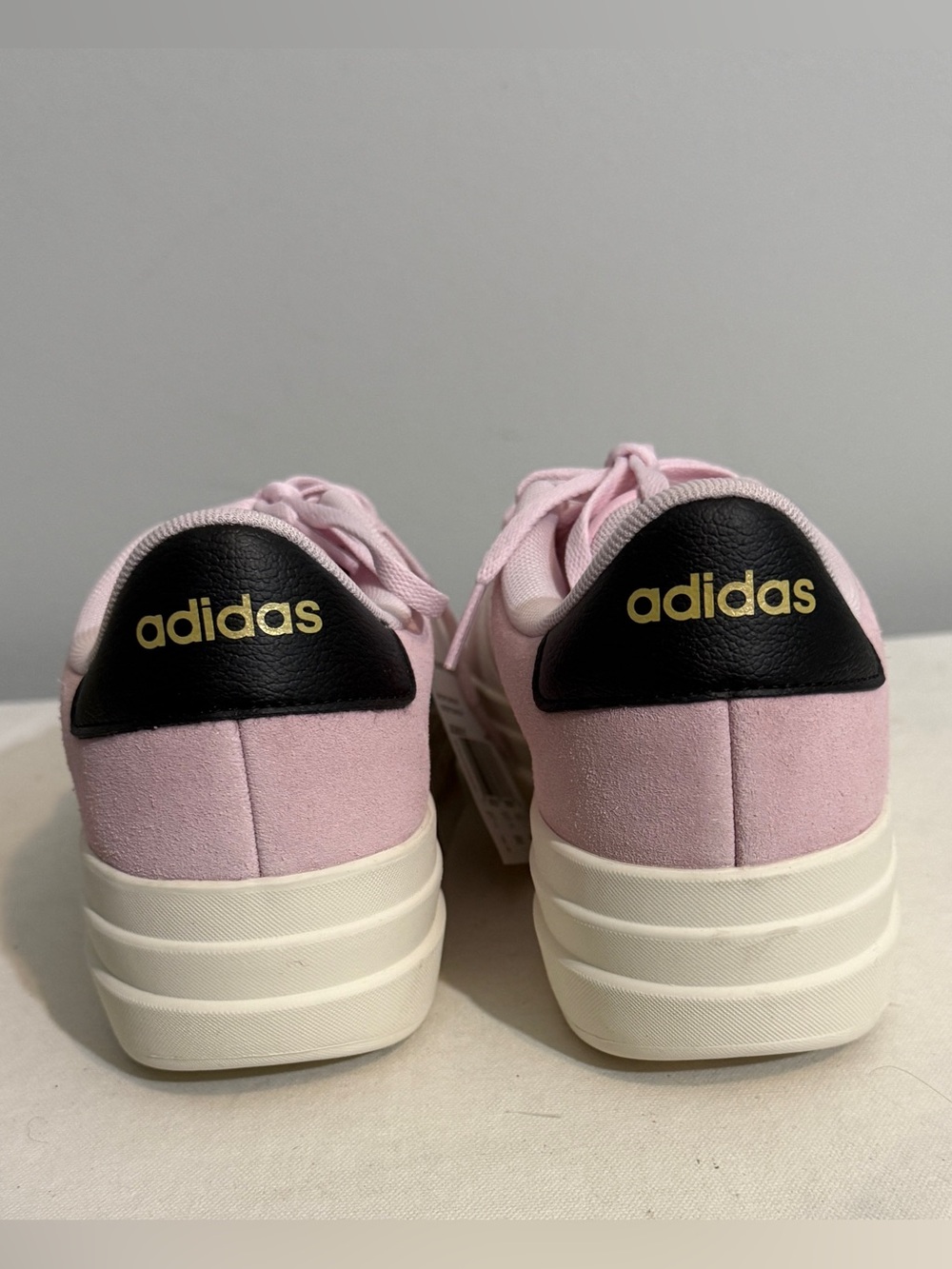 Adidas VL Court Bold Sneakers Women’s Pink Suede Platform Size 9 Shoes NWOB - Picture 8 of 14